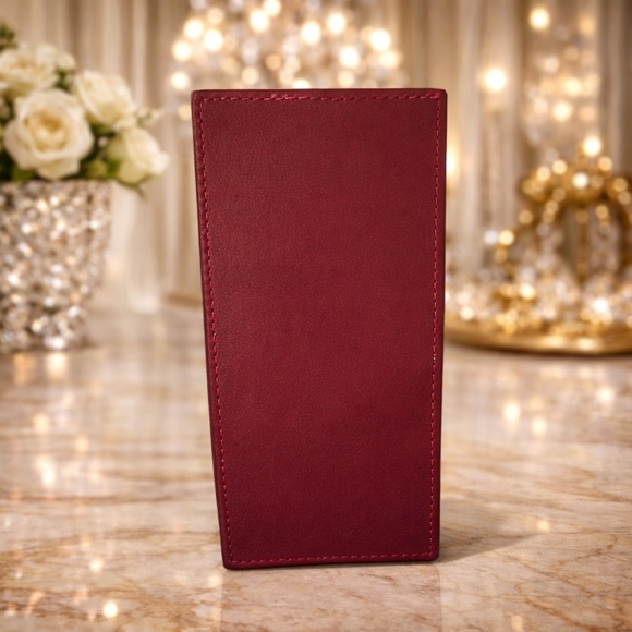 Badgley Mischka Burgundy Card Holder - Picture 2 of 2
